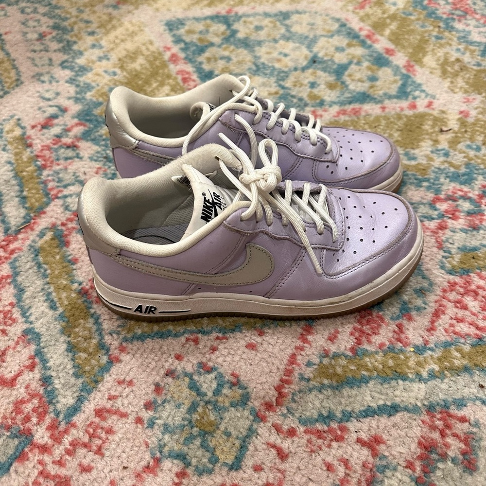 Women’s Silver and purple nike air forces